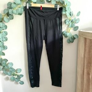 SPANX Black Legging with Side Panel Detail in Size XL casual ankle length